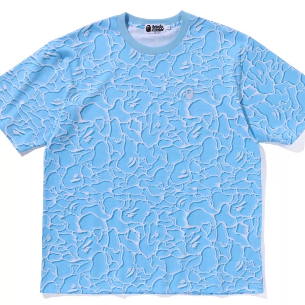 A Bathing Ape Blue Graphic T-Shirt